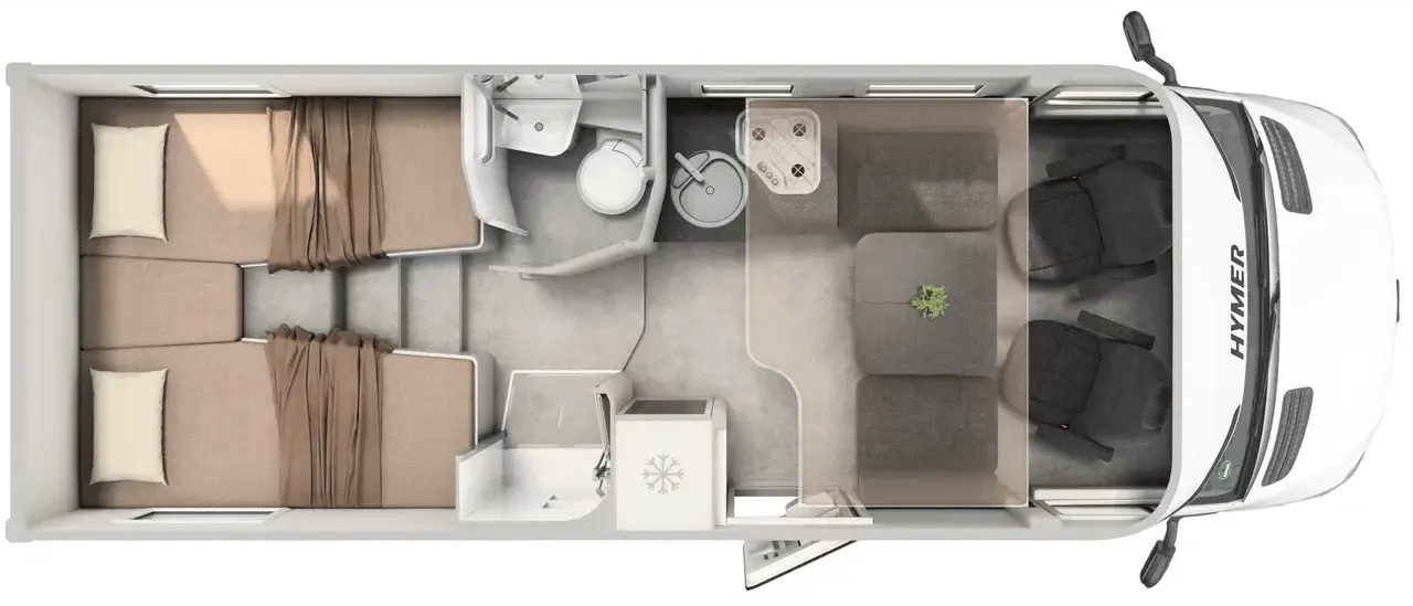 Hymer T-Class S 685 floor plan