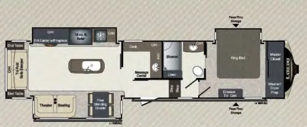 Keystone Laredo 358BP floor plan
