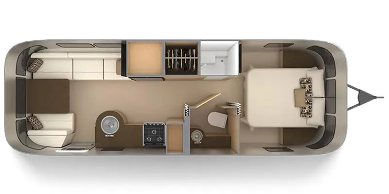 2022 Airstream Flying Cloud 27FB - Floor plan