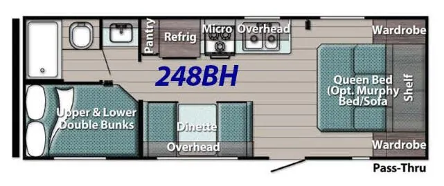 Gulf Stream Yellowstone Classic 248BH floor plan