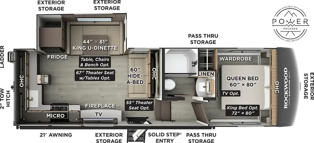 2026 Forest River Rockwood Signature R301RKS floor plan