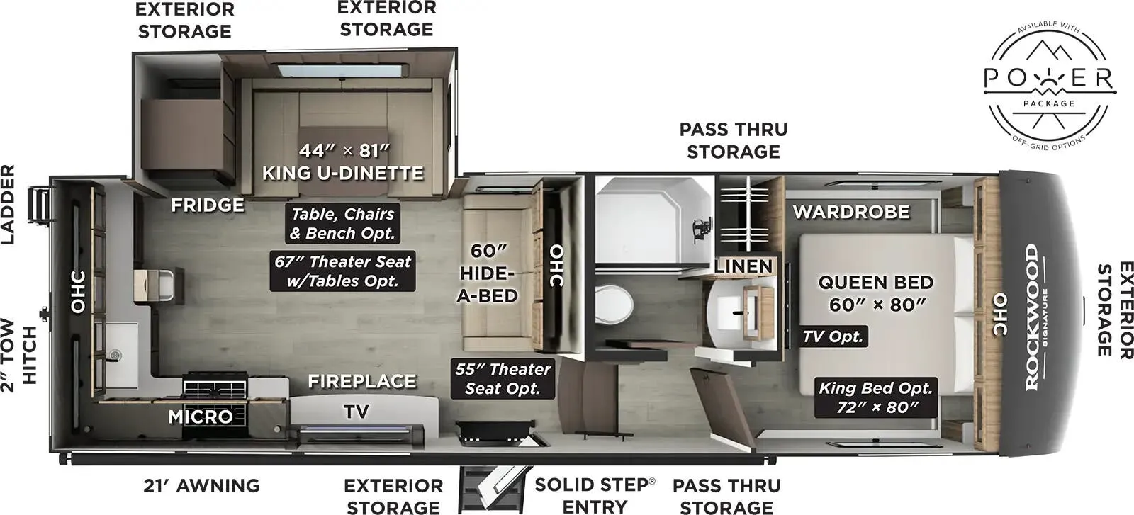 2026 Forest River Rockwood Signature R301RKS - Floor plan