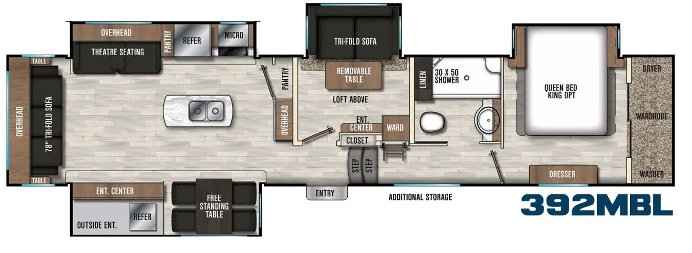 Coachmen Chaparral 392MBL floor plan