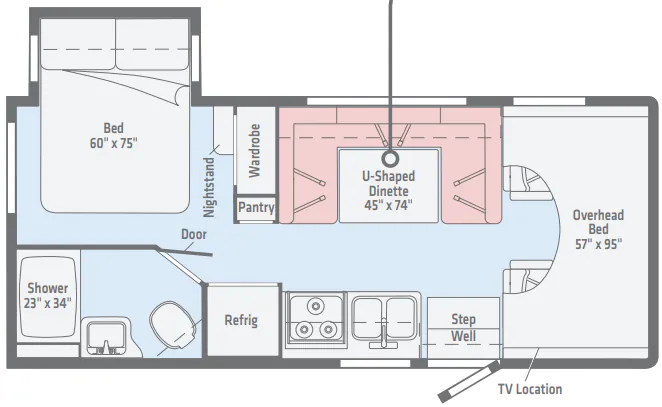 Winnebago Spirit 22M floor plan