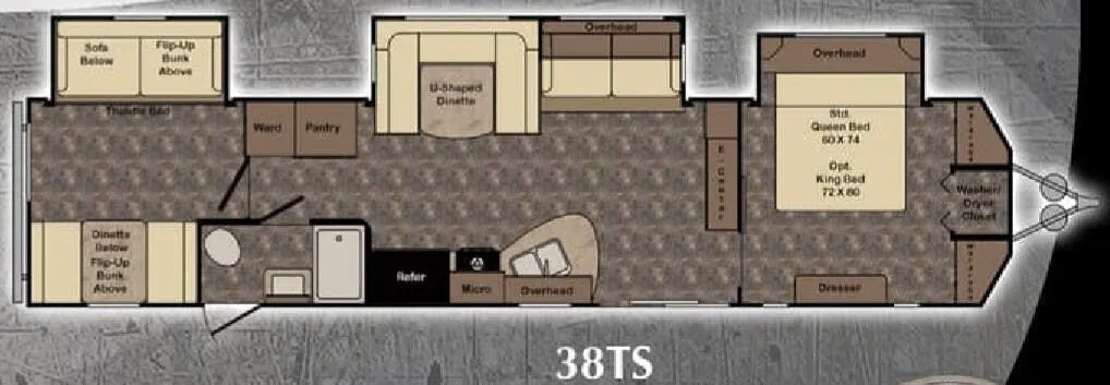 CrossRoads Zinger 38TS floor plan