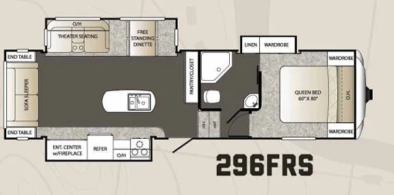 Keystone Outback 296FRS floor plan
