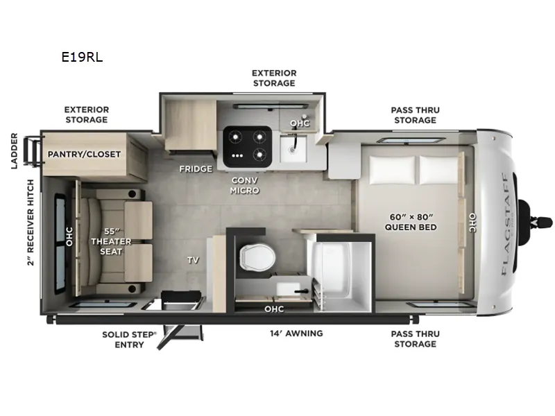 2026 Forest River Flagstaff E19RL - Floor plan