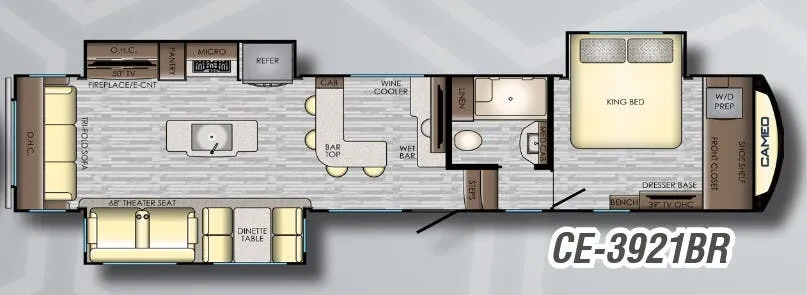 CrossRoads Cameo 3921BR floor plan
