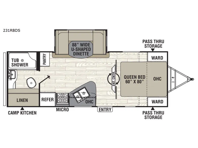 2018 Coachmen Freedom Express LTZ 231RBDS — Floor plan