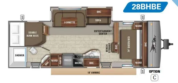 2020 Jayco Jay Flight 28BHBE - Floor plan