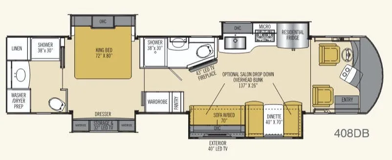 Coachmen Sportscoach 408DB floor plan