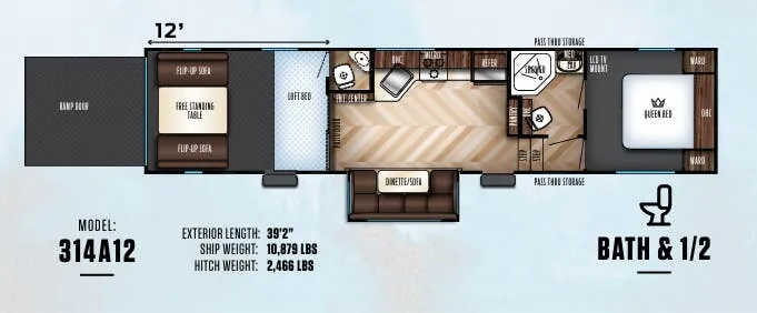 Forest River Vengeance 314A12 floor plan