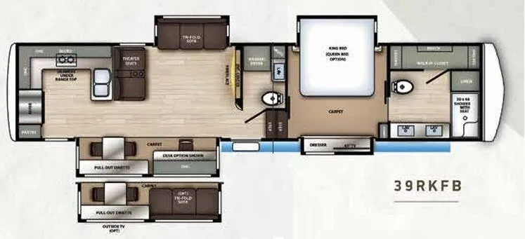 Forest River RiverStone 39RKFB floor plan