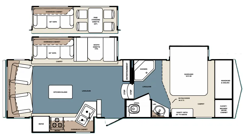 Forest River Blue Ridge 2925RL floor plan