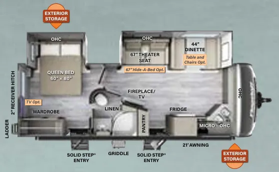 2023 Forest River Flagstaff Super Lite 26FKBS - Floor plan
