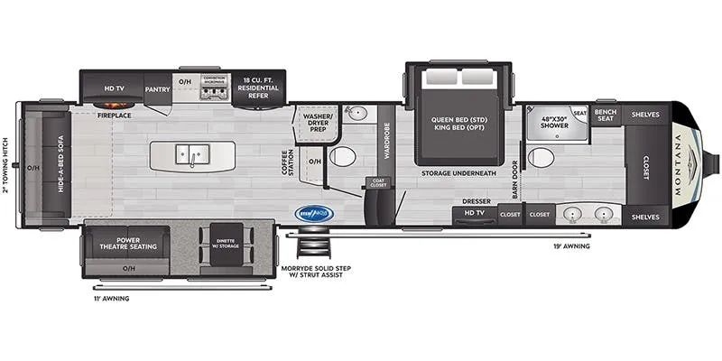 2021 Keystone Montana 3931FB - Floor plan