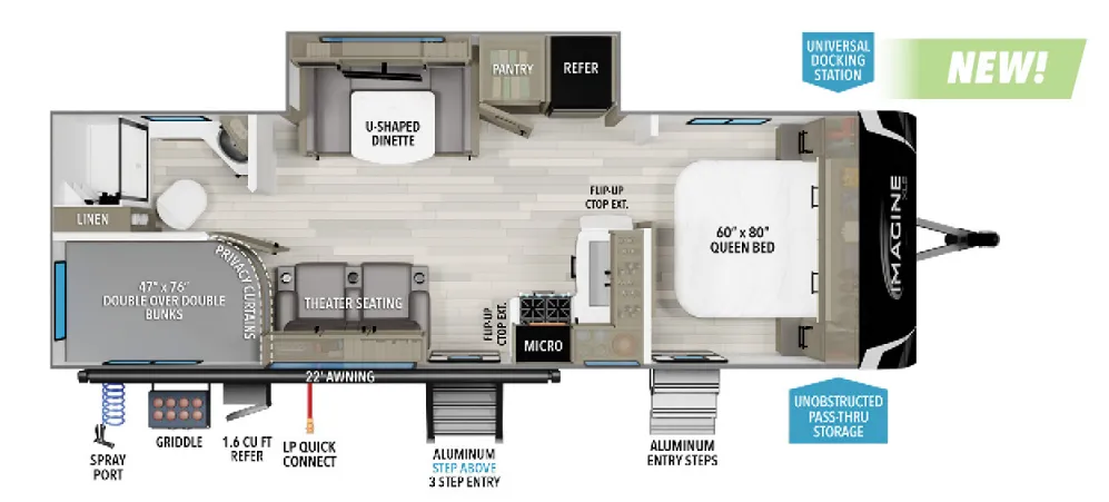Grand Design Imagine XLS 25DBE floor plan