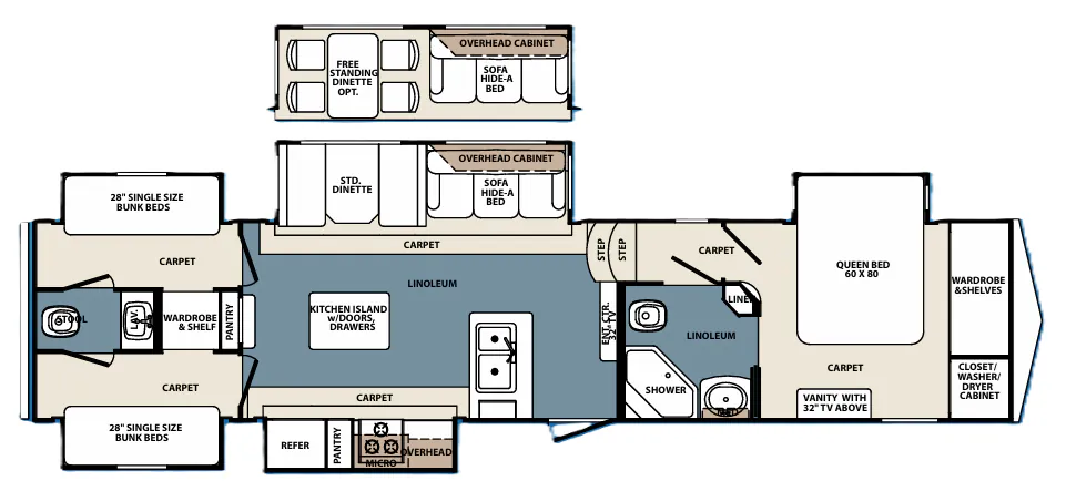 Forest River Blue Ridge 3704BH floor plan