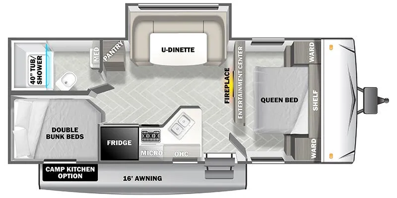 Forest River EVO Lite 2495DB floor plan