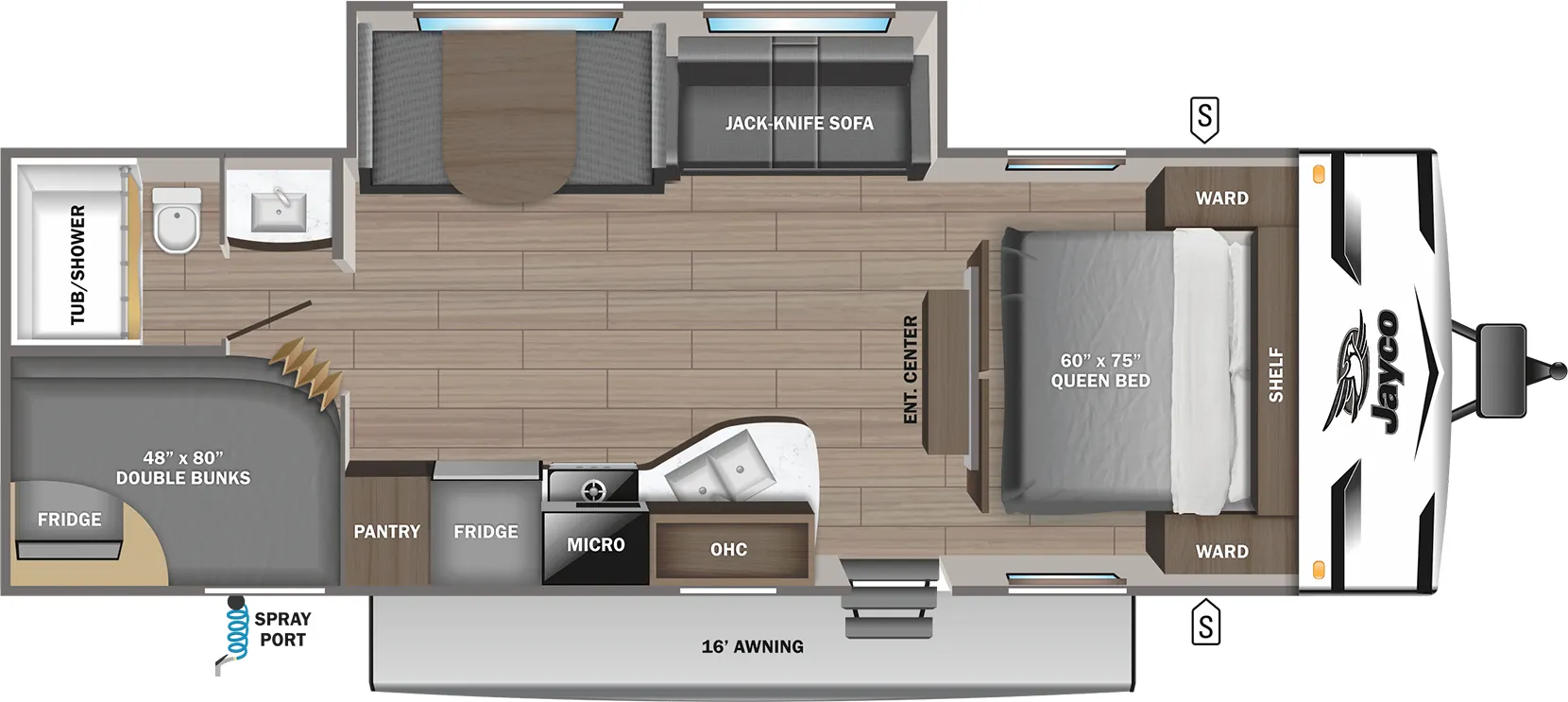 2024 Jayco Jay Flight SLX 261BHSW - Floor plan