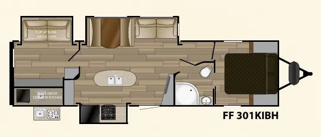 Cruiser RV Fun Finder Signature 301KIBH floor plan