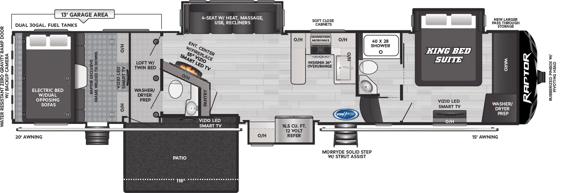 Keystone Raptor 429 floor plan