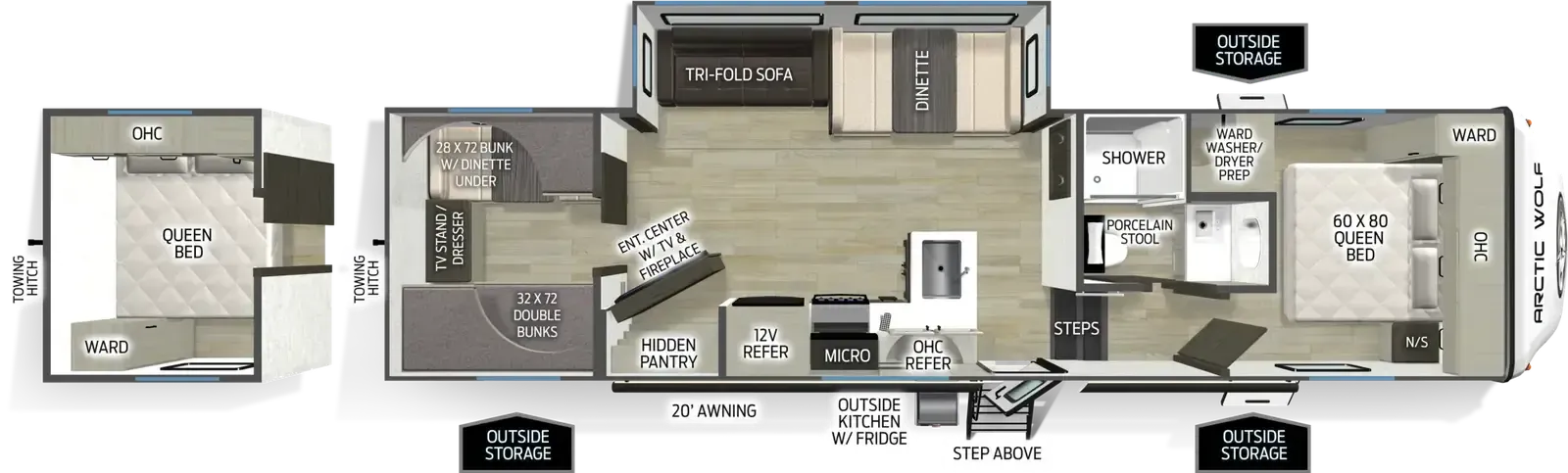 Forest River Cherokee Arctic Wolf 285OPT floor plan