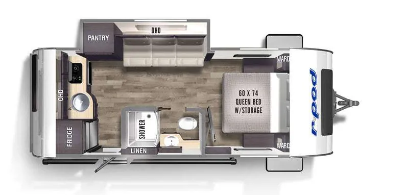 Forest River R-Pod RP-196 floor plan