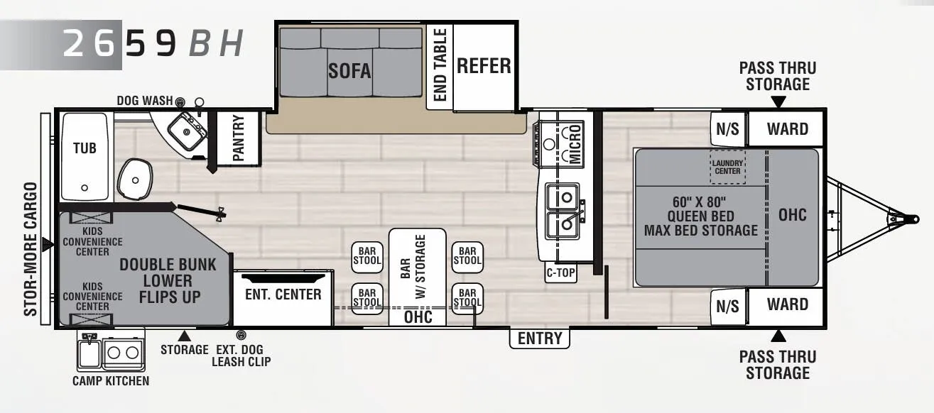Coachmen Northern Spirit 2659BH floor plan