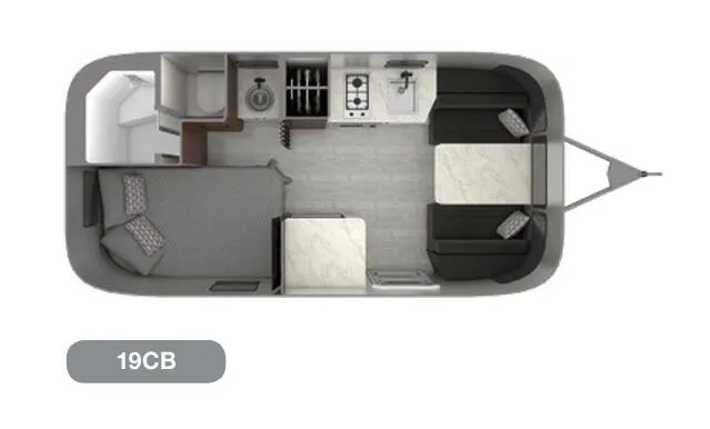2021 Airstream Caravel 19CB - Floor plan