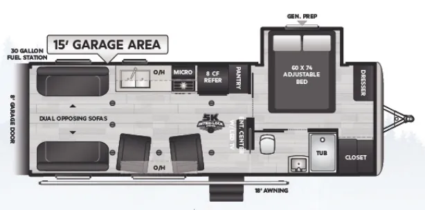 Keystone Impact 25V floor plan