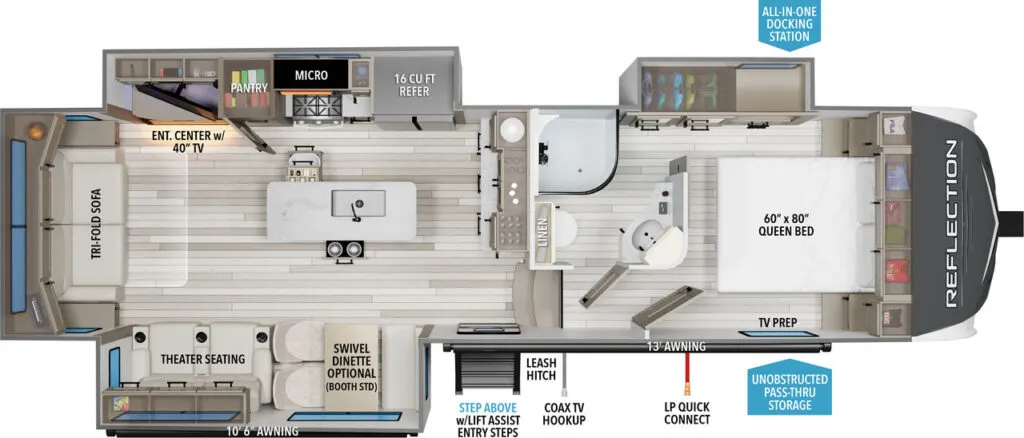2026 Grand Design Reflection 303RLS floor plan