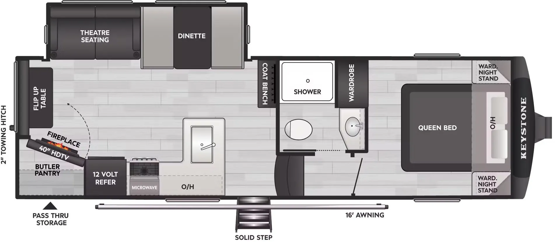 2026 Keystone Cougar Sport 2400RE - Floor plan