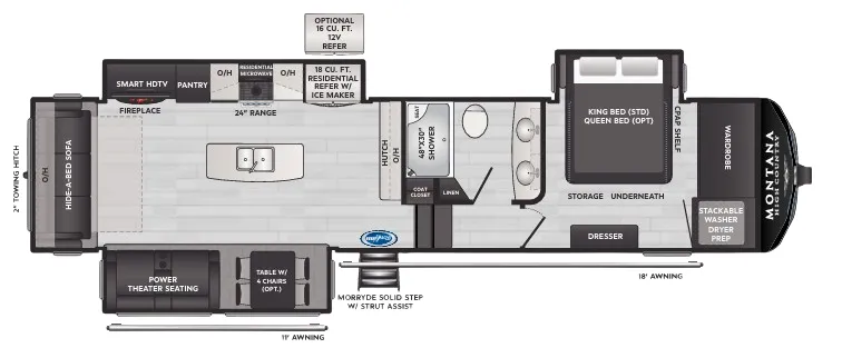 2024 Keystone Montana High Country 331RL - Floor plan