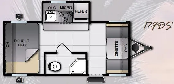 Pacific Coachworks Panther Mini 17FDS floor plan