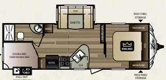 Keystone Cougar XLite 25RDB floor plan