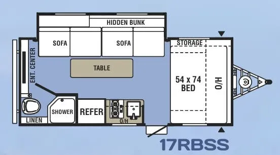 Coachmen Clipper 17RBSS floor plan