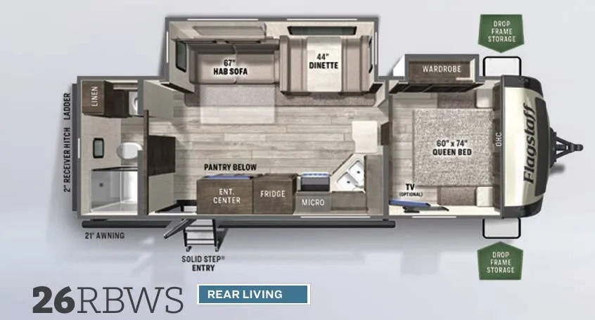 Forest River Flagstaff Super Lite 26RBWS floor plan