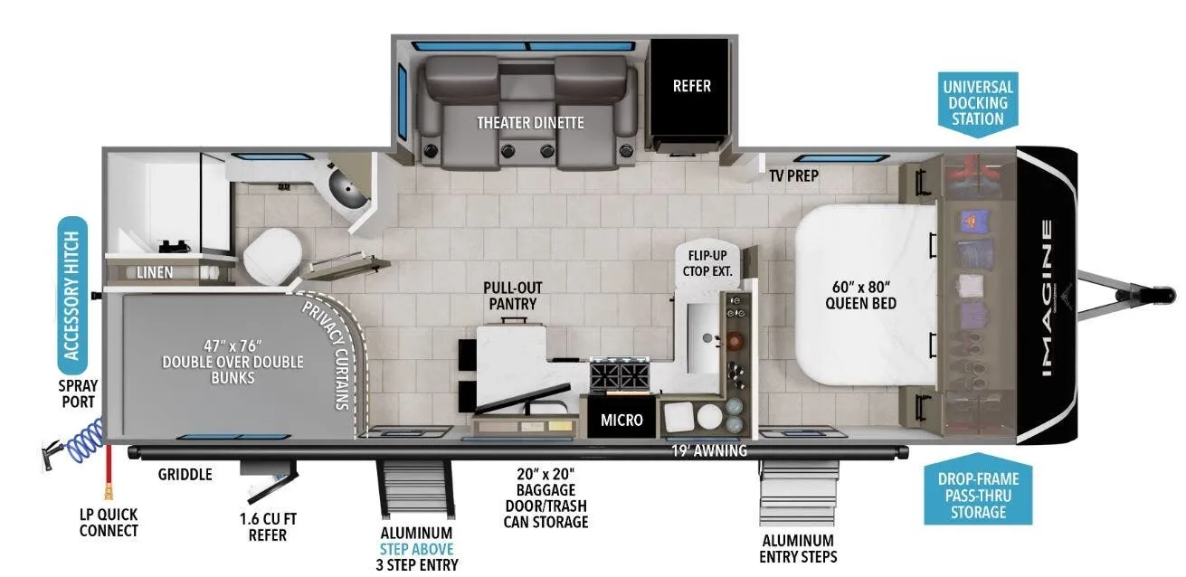 2025 Grand Design Imagine 2470BH - Floor plan