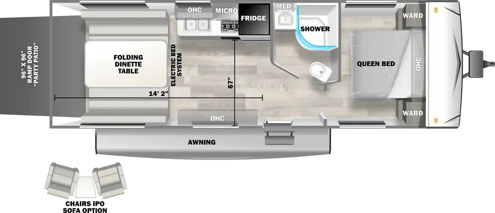 Forest River EVO 2510RTX floor plan