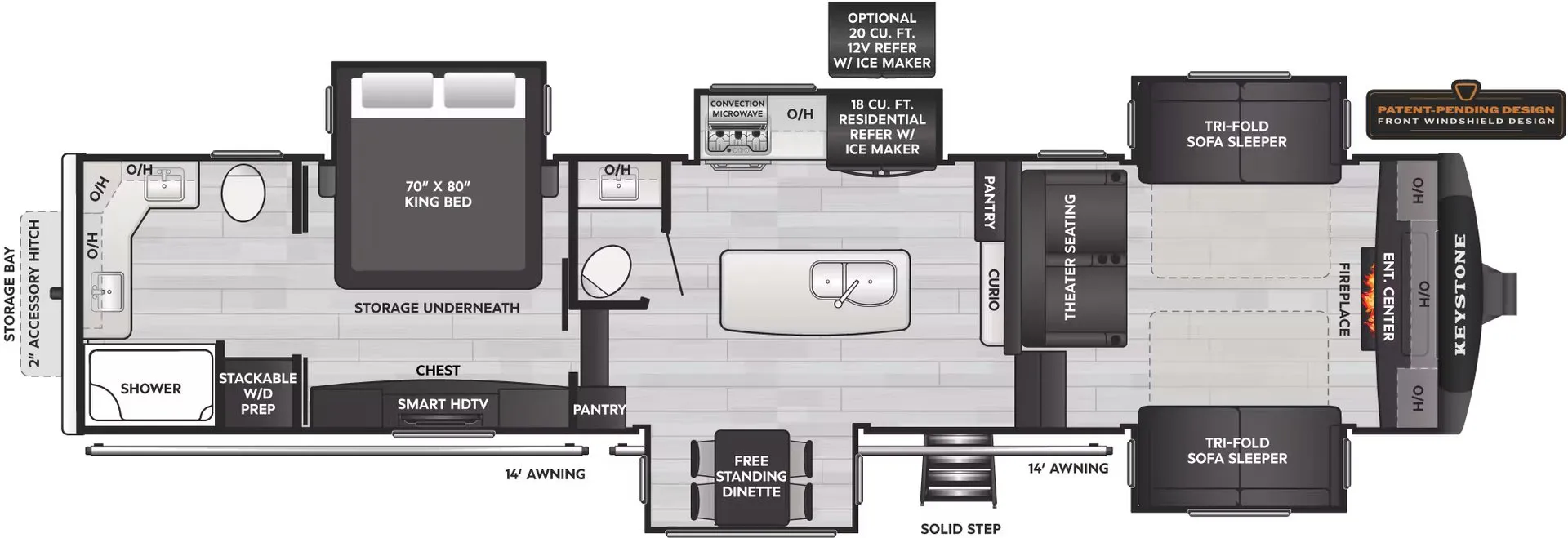 2026 Keystone Alpine 3700FL - Floor plan