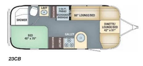 2018 Airstream International Serenity 23CB floor plan