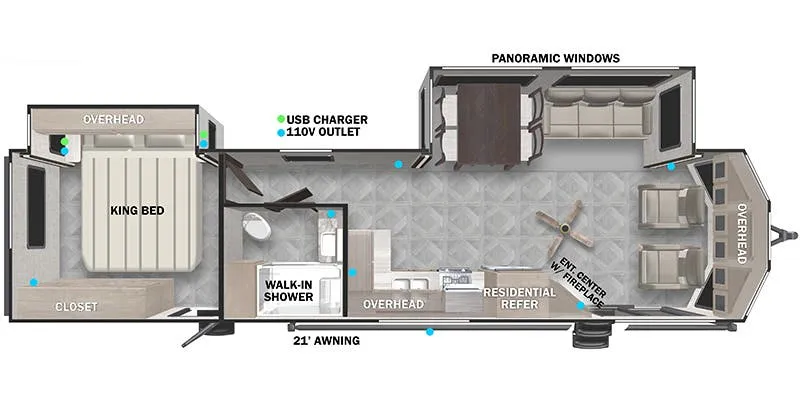 Forest River Salem Villa 353FLFB floor plan