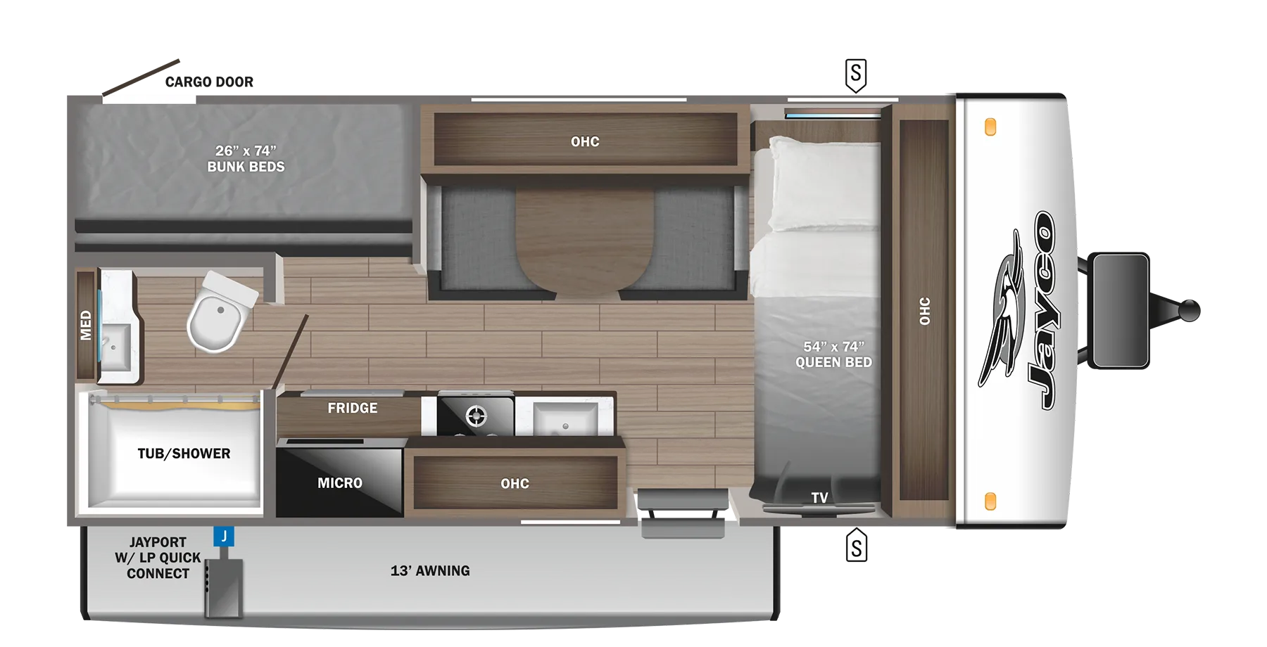 2024 Jayco Jay Feather Micro 171BH - Floor plan