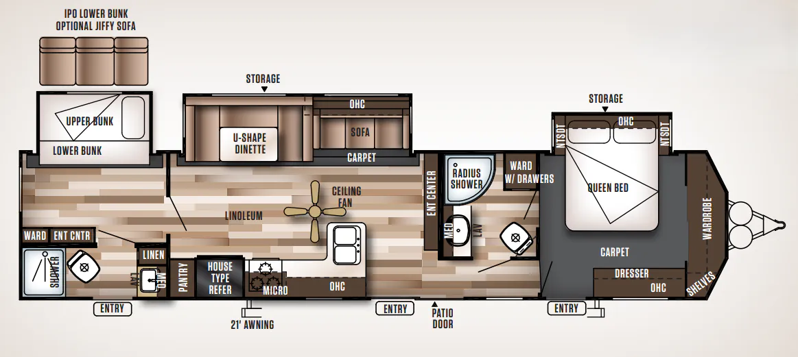 Forest River Wildwood DLX 426-2B floor plan