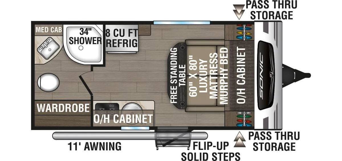 Venture RV Sonic Lite SL150VRB floor plan