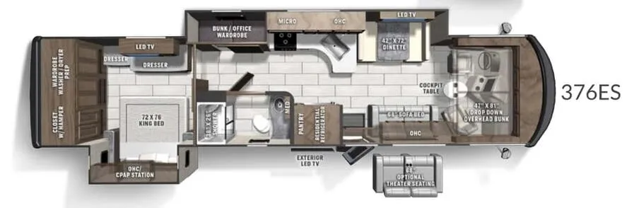 Coachmen Sportscoach SRS 376ES floor plan