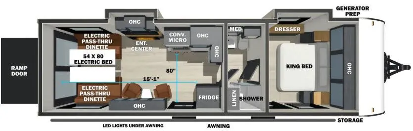 Forest River Shockwave 2600 floor plan