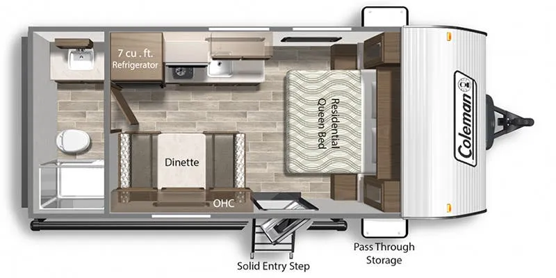Dutchmen Coleman Lantern LT 18RBWE floor plan