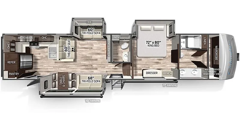 2022 Palomino Columbus 384RK - Floor plan